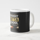 学校を飛び出して卒業シャツ ジャンボコーヒーマグカップ (正面右)