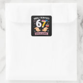 学校を67日乗り切ったぜ スクエアシール (バッグ)