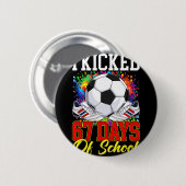 学校を67日間サボった サッカー 67番目の学校の日 缶バッジ (正面&裏面)
