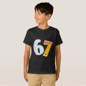 学校を67日間乗り切った!おもしろミーム教師2 Tシャツ (正面フル)