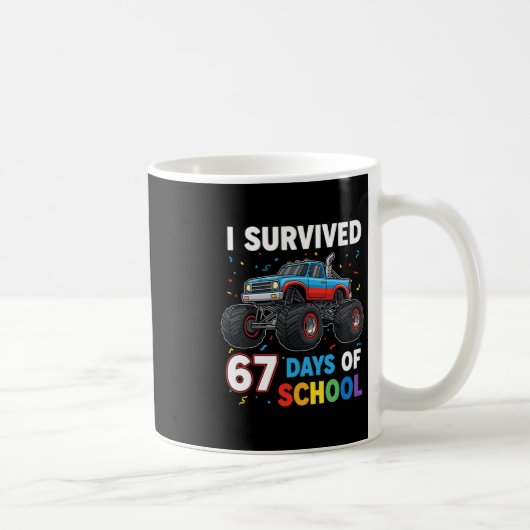 学校を67日間乗り切った 六 七 ミーム 私用 コーヒーマグカップ (右)