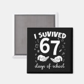 学校を67日間乗り切った!面白いミーム 先生用 マグネット (正面/裏面)