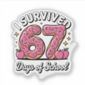 学校を67日間生き残った 100日目の学校 シール (正面)