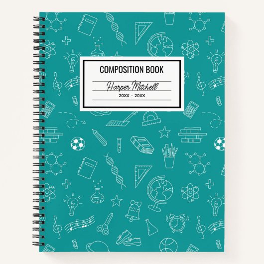 学校アイコンカスタム構成ノートブック ノートブック (正面)