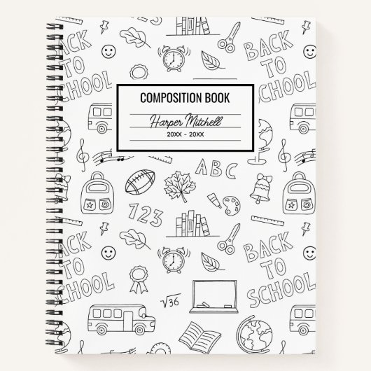 学校アイコンカスタム構成ノートブック ノートブック (正面)