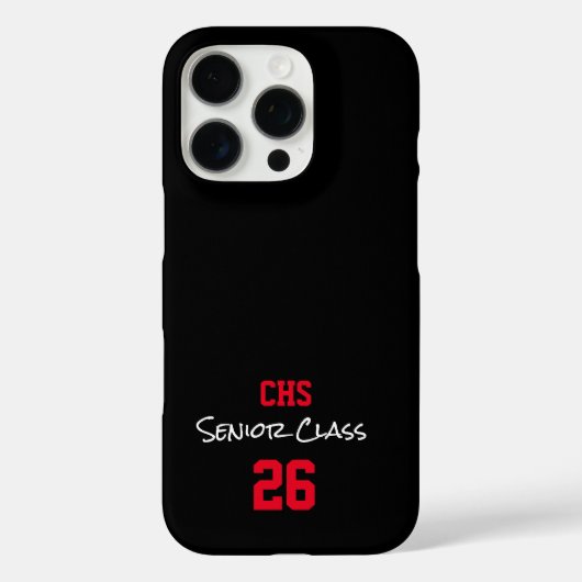 学校イニシャルシニア・クラス年グラッド・カラーズおもしろい Case-Mate iPhoneケース (裏面)