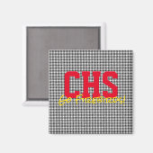 学校イニシャルスポーツチーム名ファンおもしろい マグネット (正面/裏面)