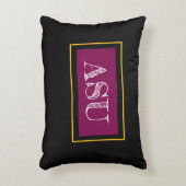 学校イニシャルチームカラーギリシャ文字YEAR アクセントクッション (正面(垂直))