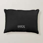 学校イニシャルチームカラーギリシャ文字YEAR アクセントクッション (裏面)