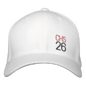 学校イニシャルチーム番号名カラーズスポーツ 刺繍入りキャップ (正面)