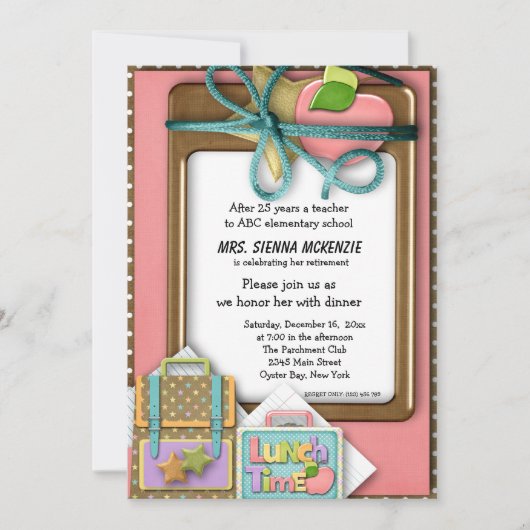 学校イベント 招待状 (正面)