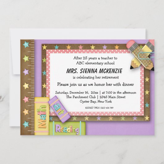 学校イベント 招待状 (正面)