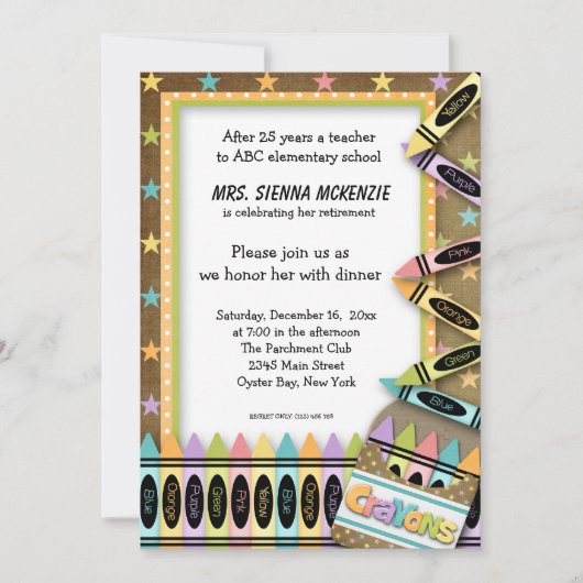 学校イベント 招待状 (正面)