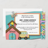 学校イベント 招待状 (正面/裏面)