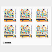 学校イラストシール スクエアシール (シート)