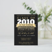 学校エレガント懇親会デザイン招待状 ポストカード (スタンド正面)