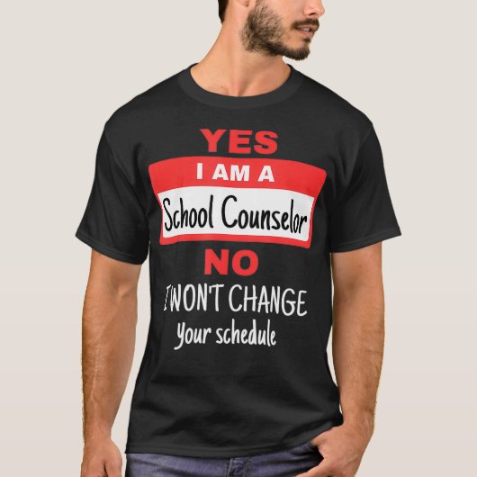 学校カウンセおもしろいラーの感謝の贈り物が変わる Tシャツ (正面)