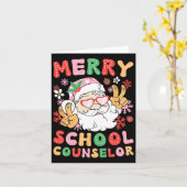 学校カウンセメリールのクリスマススクールのカウンセリング カード (黄色い花)