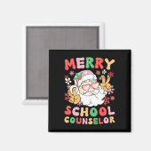 学校カウンセメリールのクリスマススクールのカウンセリング マグネット (正面/裏面)