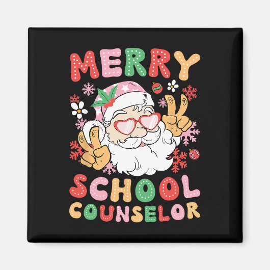 学校カウンセメリールのクリスマススクールのカウンセリング マグネット (正面)