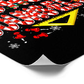 学校カウンセラー クリスマス キャンディケーン好き 面白い ポスター (角)