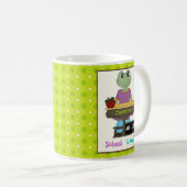 学校カッコいいだ！彼女の机の新学期 コーヒーマグカップ (正面右)