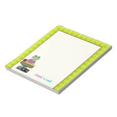 学校カッコいいだ!彼女の机の新学期 ノートパッド (回転)