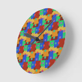 学校カラフルの壁時計 ラウンド壁時計 (傾斜)