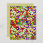 学校カラフルテーマスクラップブック背景紙 (正面/裏面)