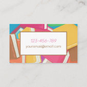 学校カラフル本ESL先生外国語 名刺 (裏面)