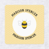 学校キャンプ保育園のビーネームのアイロン ラベル (デザイン2)