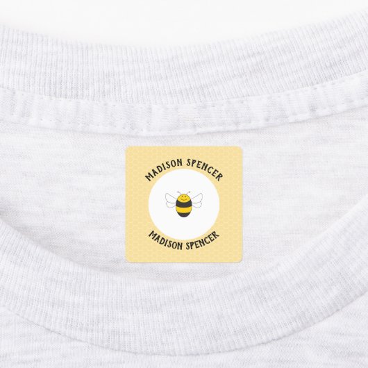 学校キャンプ保育園のビーネームのアイロン ラベル (貼付)