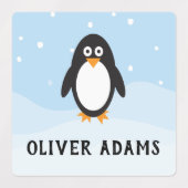学校キャンプ保育園の防水ペンギンラベル ラベル (デザイン1)
