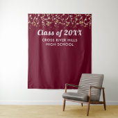 学校クラス年写真背景カスタム色 タペストリー (インサイチュ)