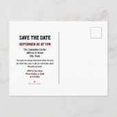 学校クラス懇親会フェイク金ゴールド紙吹雪 案内ポストカード (裏面)