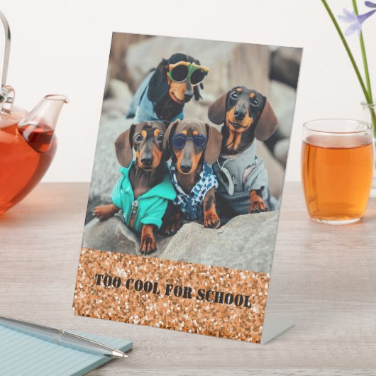 学校クールのダシュント集団 台座サイン (インサイチュ)