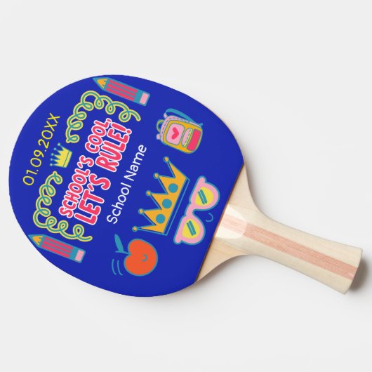 学校クールの礼を言うパーソナライズされた 卓球ラケット (横)