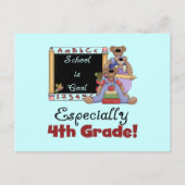 学校クールは4年生Tシャツとギフト ポストカード (正面)