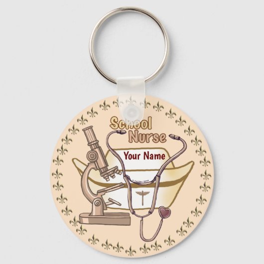 学校クールナースキーチェーン キーホルダー (正面)