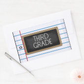 学校コレクション3年生おもしろいシール 長方形シール (封筒)