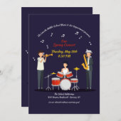 学校コンサート 招待状 (正面/裏面)