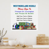 学校サインインの主なポスター – SRF ポスター (キッチン)