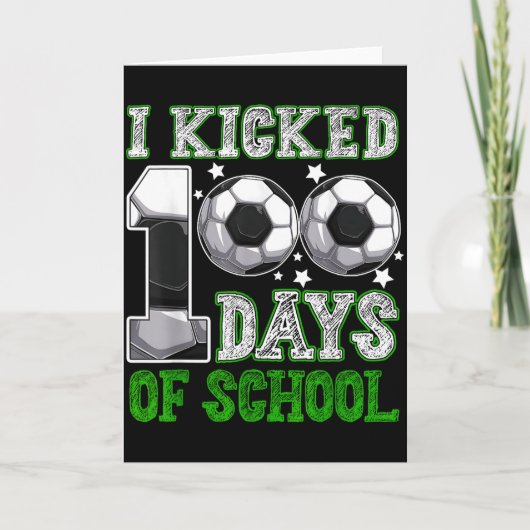 学校サッカー100日でやめた 面白い男子 カード (正面)