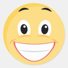 学校シール(顔絵文字) ラウンドシール
