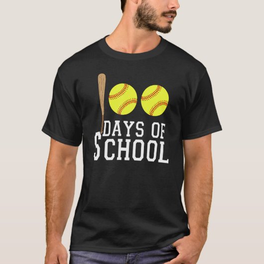 学校ソフトボール日100先生または学生1 Tシャツ (正面)