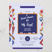 学校チョークボード招待状 招待状 (正面/裏面)