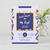 学校チョークボード招待状 招待状 (スタンド正面)