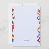 学校チョークボード招待状 招待状 (裏面)