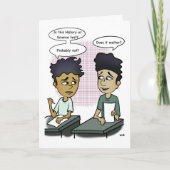 学校テストカートゥーンのグリーティングカード カード (正面)