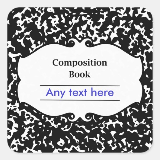 学校テーマシールのラベル スクエアシール (正面)